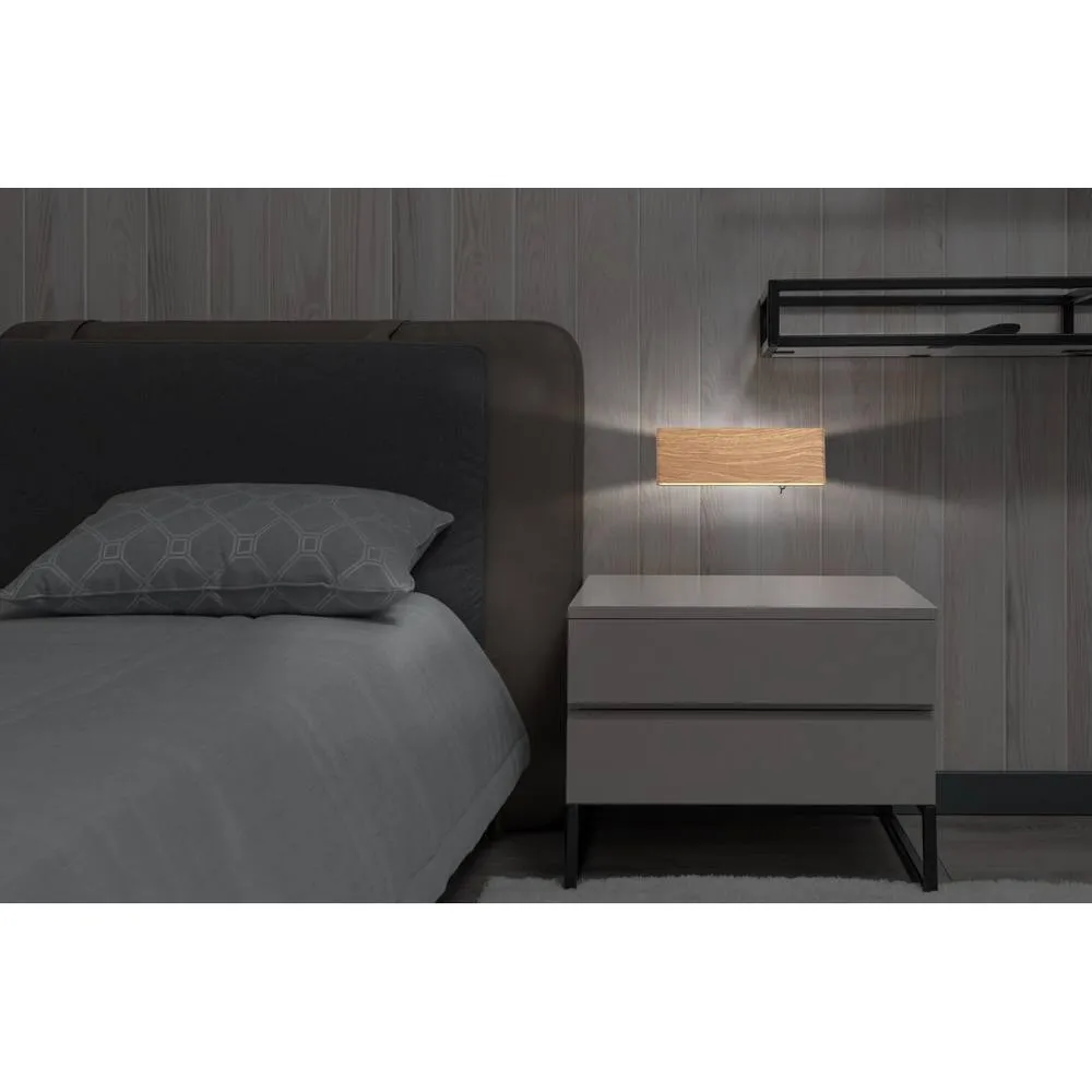 Netlighting Siegfried 23cm Integrated LED Wall Lamp Wood Look LED 3000K in Brown 5