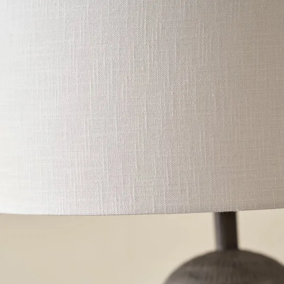 Pacific Lifestyle Raj Hammered Metal Urn Shaped Lamp Base and Lino Linen Lampshade 5