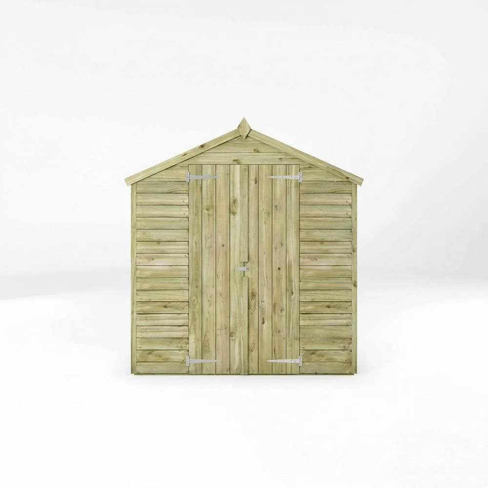 Mercia 4 x 6 Feet Overlap Apex Windowless Shed - L120.9 x W190.4 x H198.6 cm in Brown 3