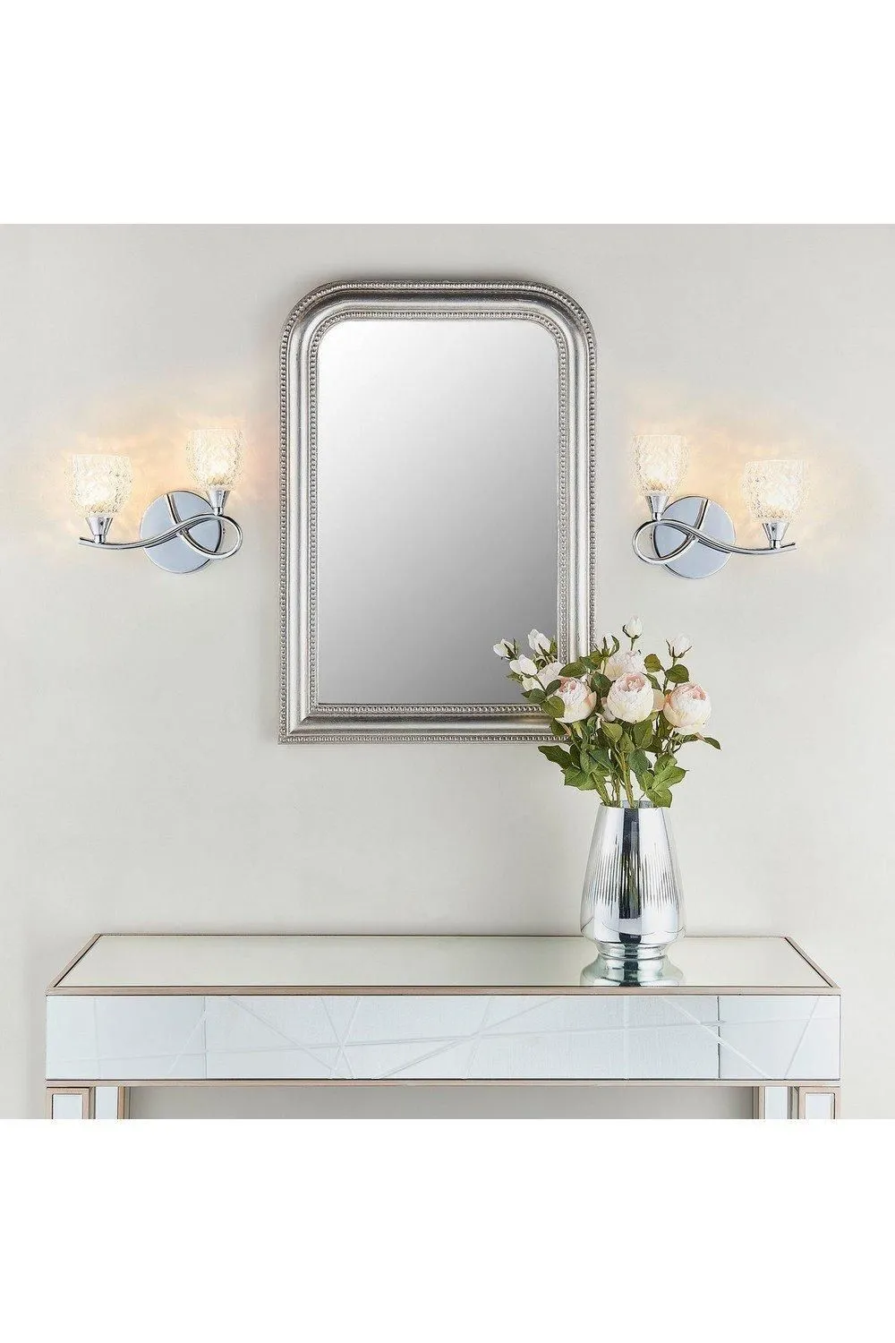 Netlighting Boyer 2 Light Indoor Wall Light Chrome G9 in Grey 5