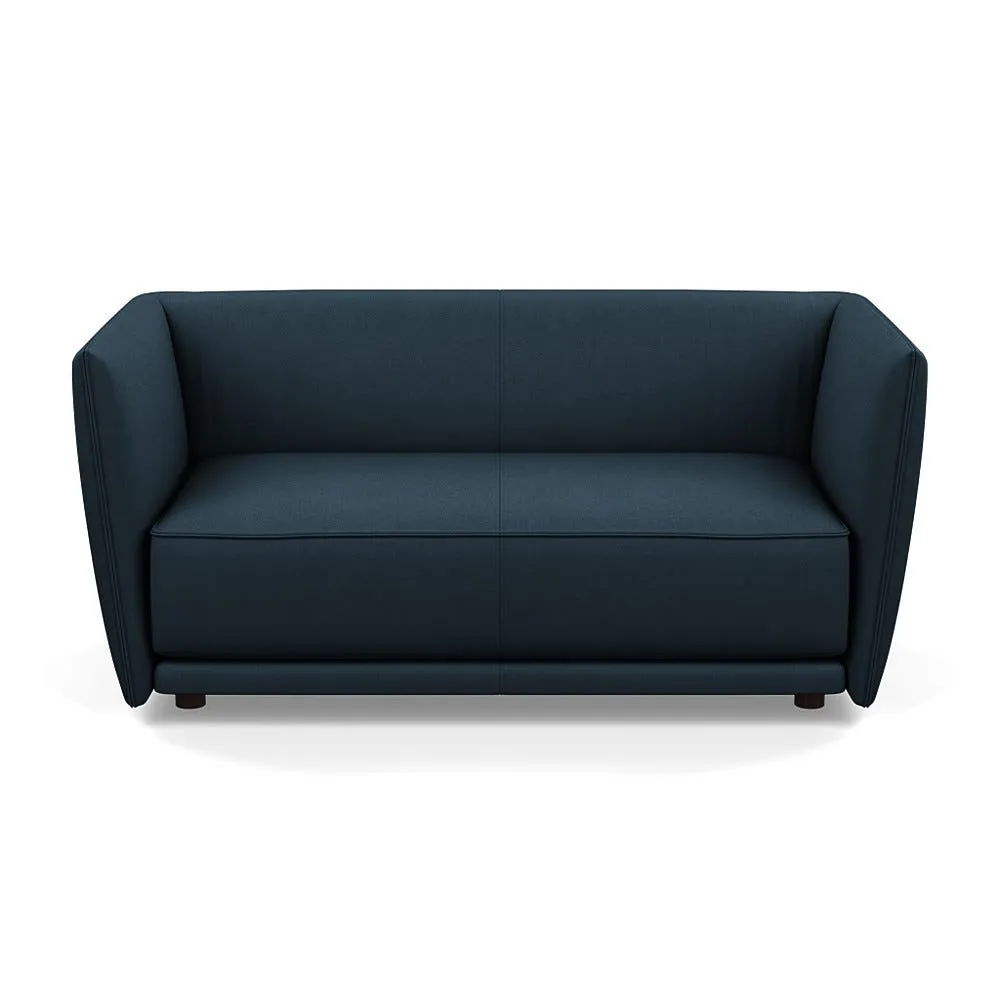 Heal's Valley 2 Seater Sofa Siena Cotton Deep Sea Walnut Stain Feet