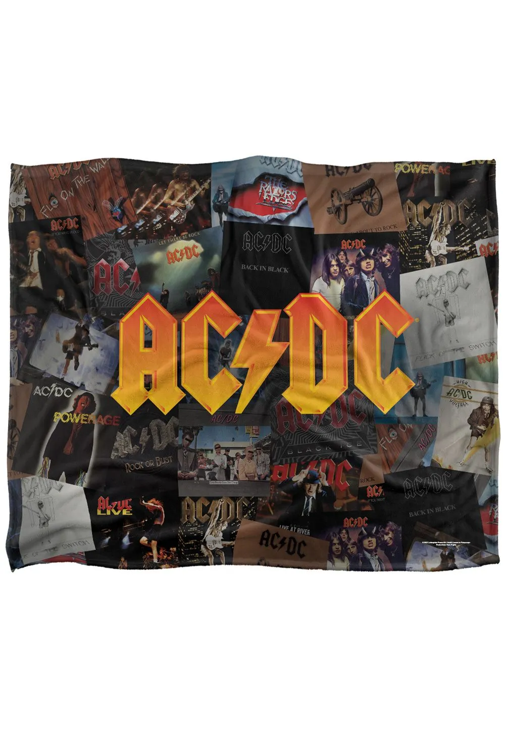 AC/DC ACDC Albums Silky Touch Super Soft Throw Blanket 152 X 127 cm in White