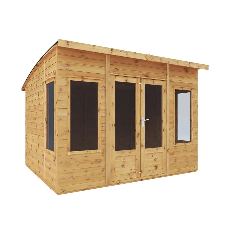 Mercia 10 x 8 Feet Premium Helios Summerhouse - L295 x W303.6 x H215.8 cm in Brown