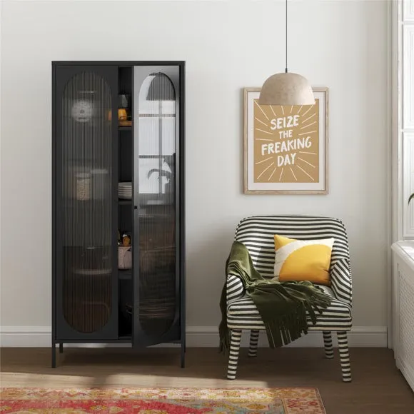 Luna Tall Fluted Sideboard, Glass 1