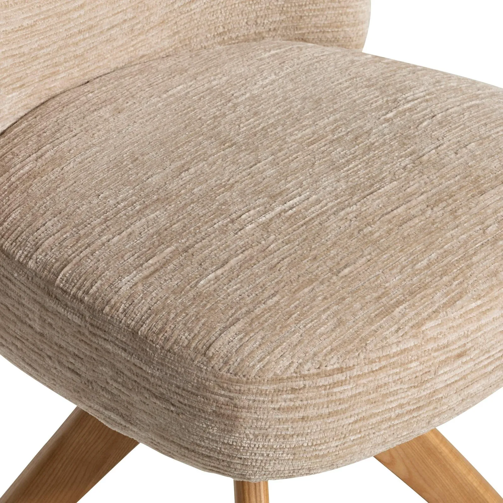 Topanga Swivel Dining Chair Without Arm, Neutral Fabric | Barker & Stonehouse 4