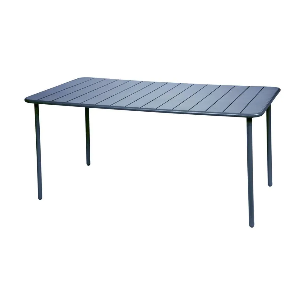 sweeek 6-8 seater rectangular steel garden table in Dark Blue 2