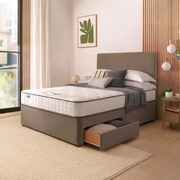 Silentnight Divan Bed With Francisco Velvet Headboard and 800 Pocket Sprung Mattress 3