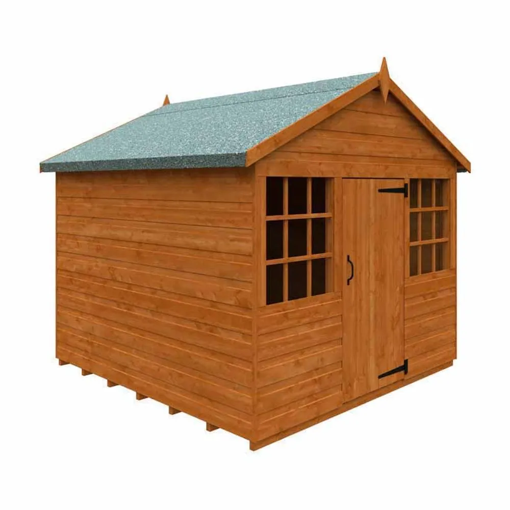 Buttercup Farm 6 x 6 Feet Wendyhouse 12mm Shed - Solid Wood/Softwood/Pine in Burnt Orange