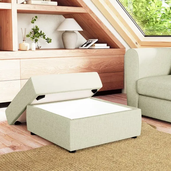 Square Soft Texture Storage Footstool 2