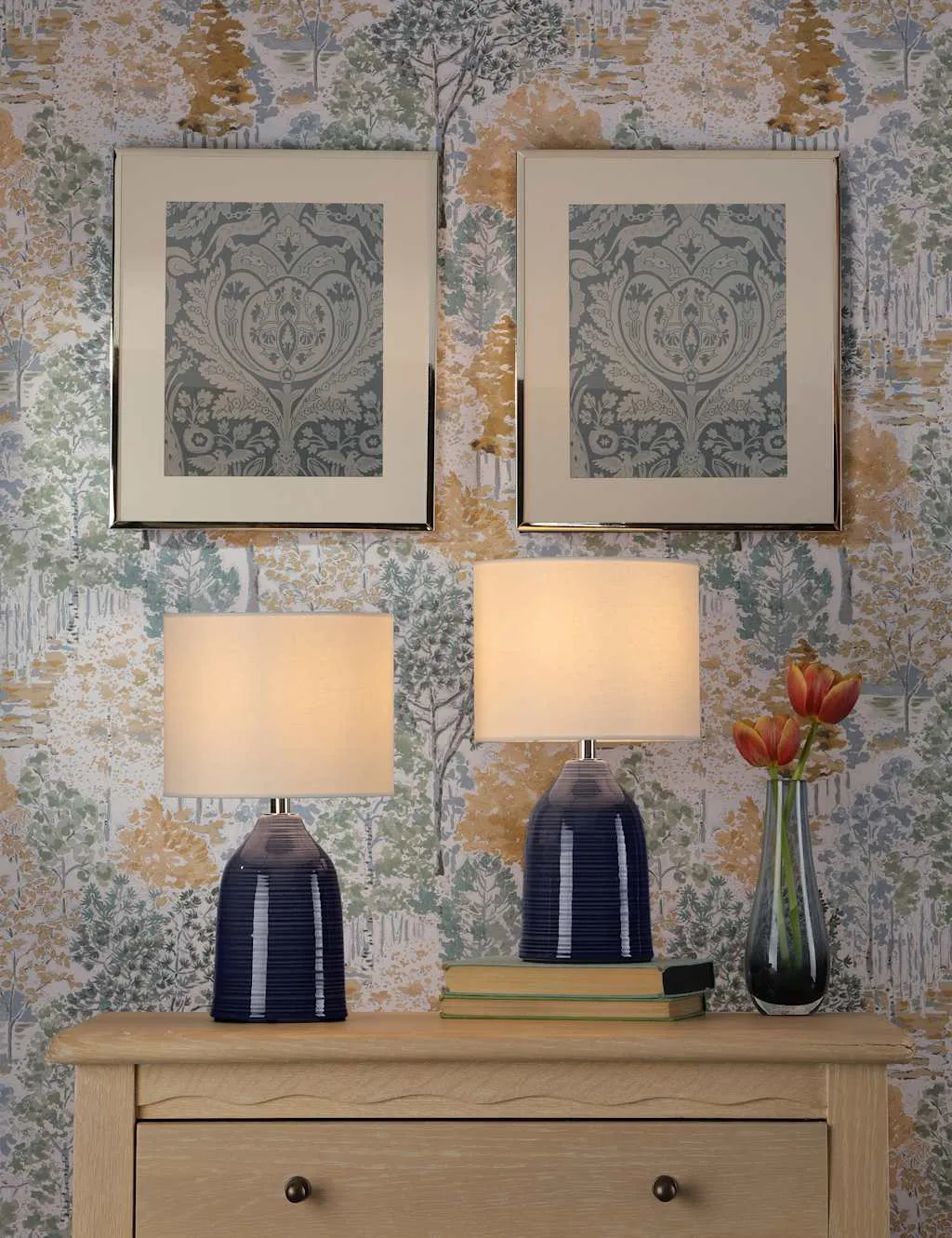 Laura Ashley Penny Table Lamp Blue