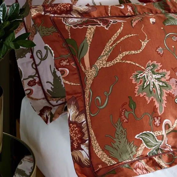 Paoletti Botanist Rust 100% Cotton Reversible Duvet Cover and Pillowcase Set 2