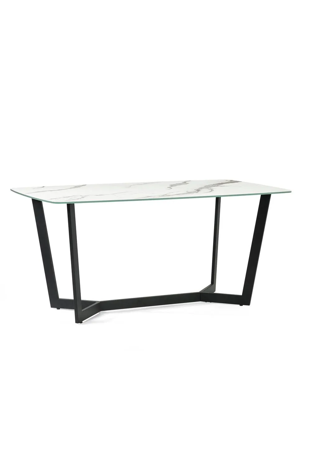Julian Bowen Olympus Rectangular Glass Top 4-6 Dining Table in White 5