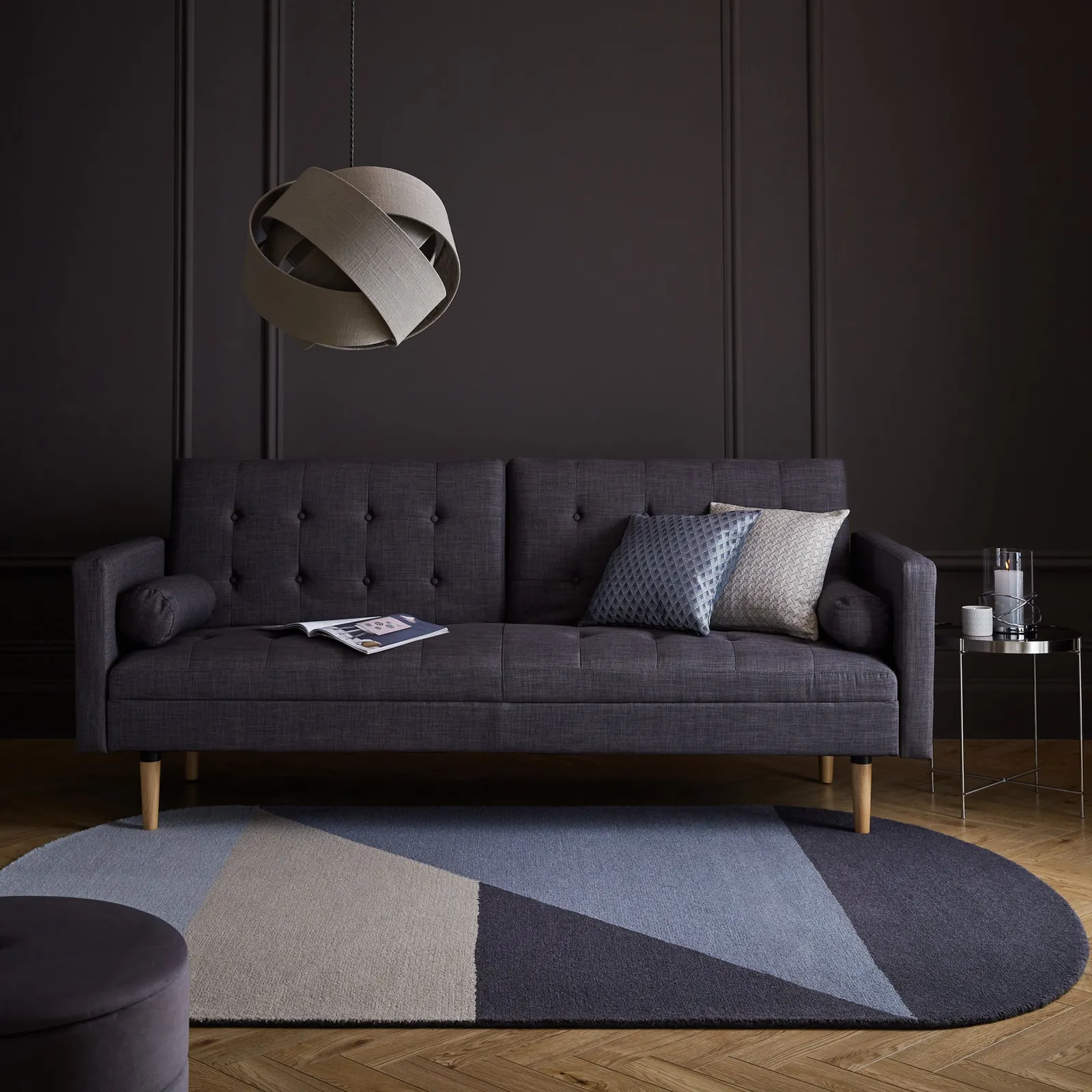 Alder Wool Rug Grey and Blue