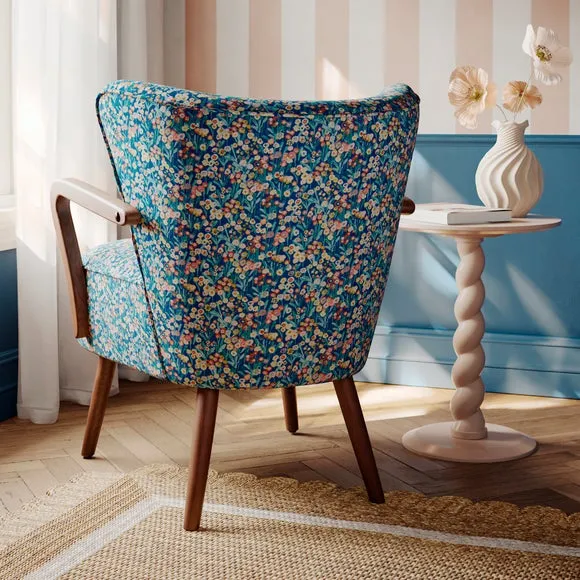 Eliza Harriet Meadow Print Wooden Occasional Armchair 2