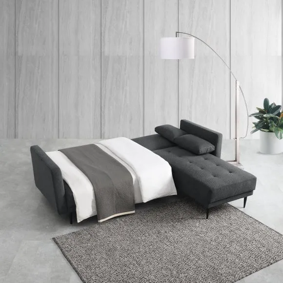 Selma Fabric 3 Seater Corner Double Sofa Bed 3