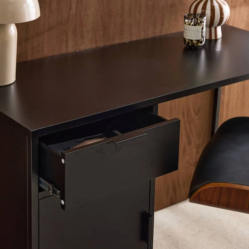 sweeek Laminated steel children's desk 1 drawer in Black 6