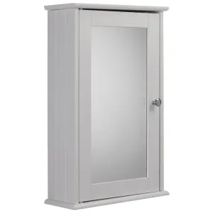 Croydex Malton Wooden Single Door Bathroom Mirror Cabinet - 530 x 340mm
