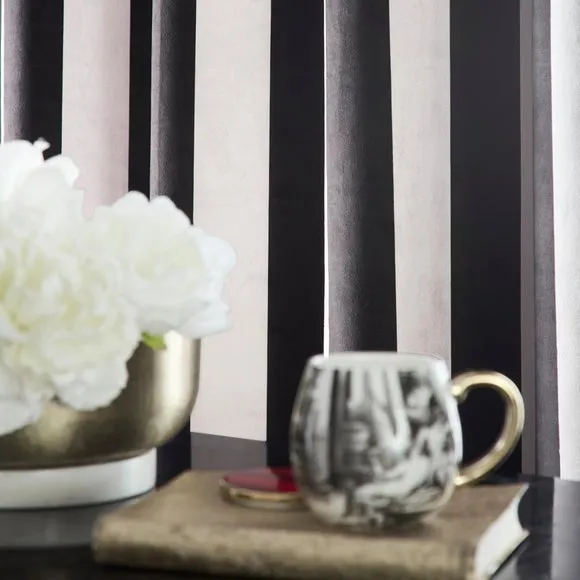 Laurence Llewelyn-Bowen Festivo Stripe Blackout Eyelet Curtains 4