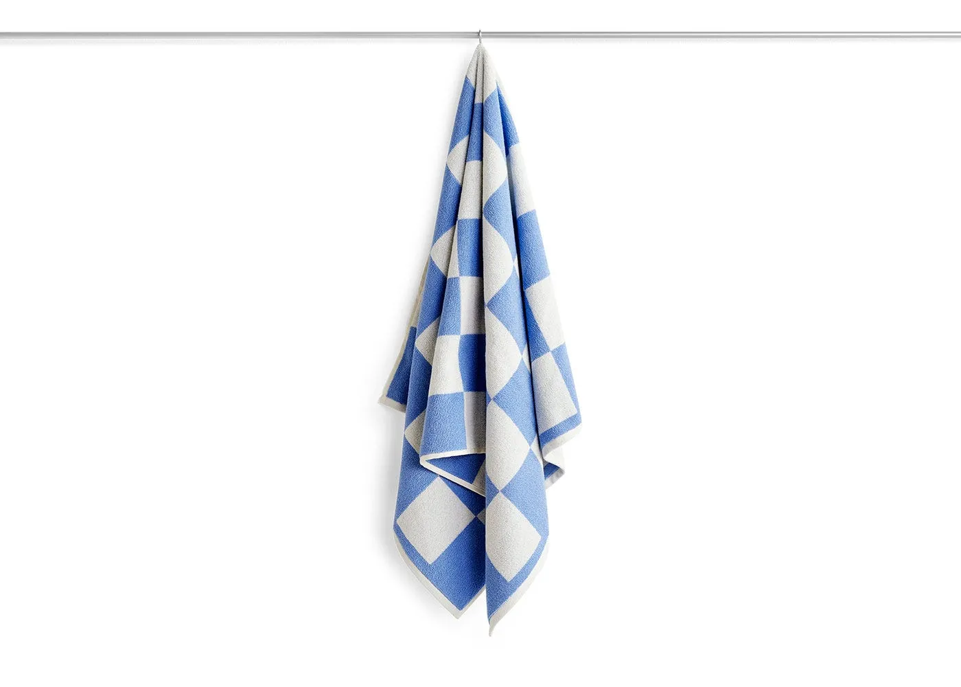 HAY Check Bath Towel Sky Blue