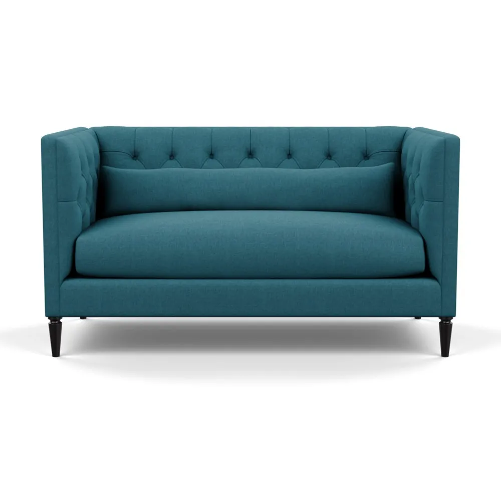 Heal's Balmoral 2 Seater Sofa Brushed Cotton Cadet Black Feet