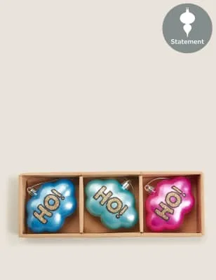 M&S 3 Pack Glitter Cloud Decorations