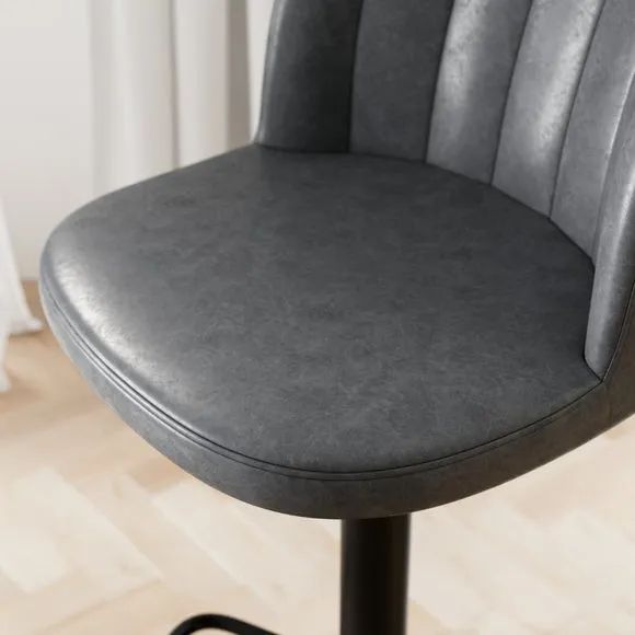 Mylo Gaslift Barstool, Faux Leather 4