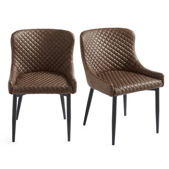 Set of 2 Montreal Dining Chairs, Faux Leather 4