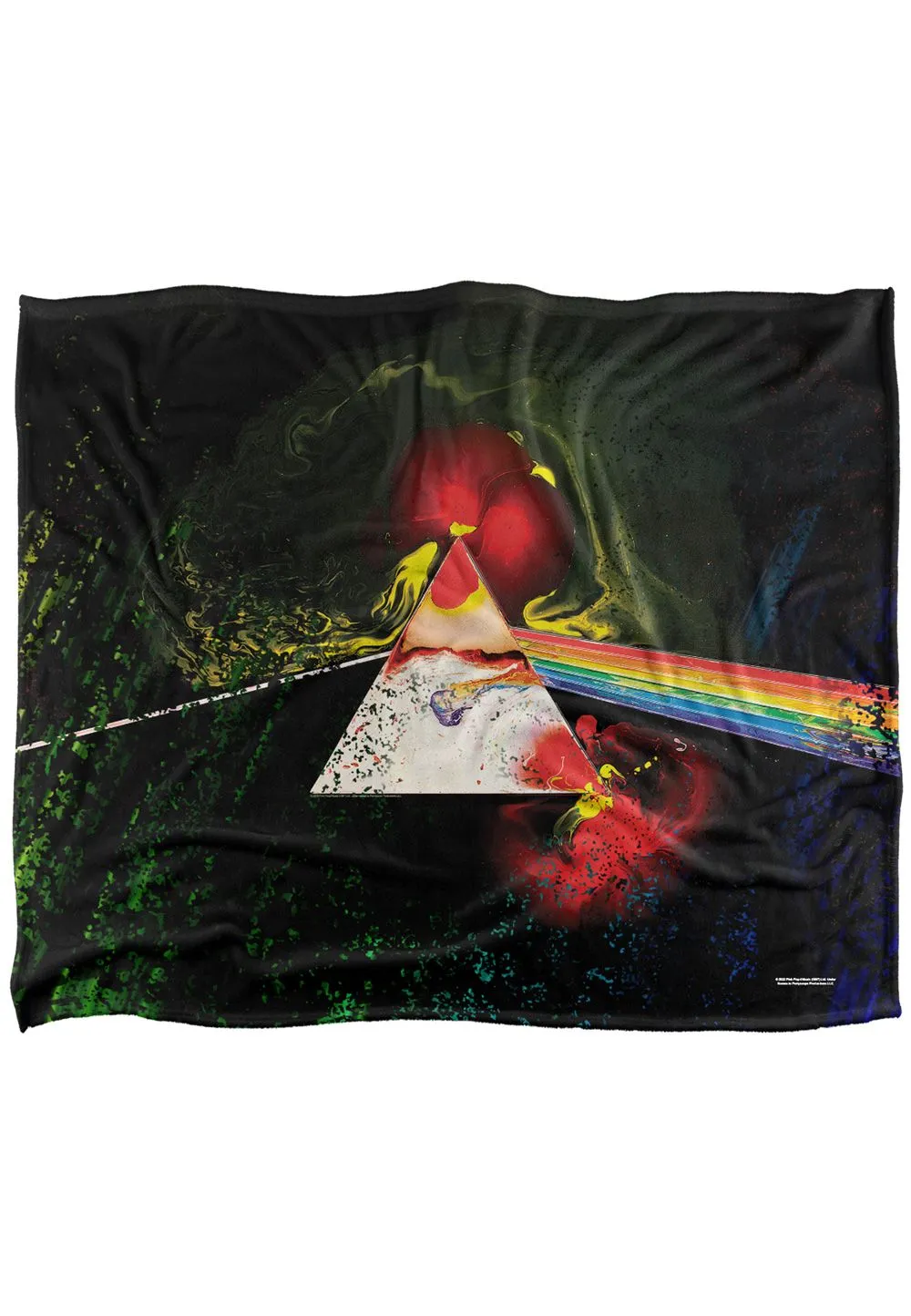 Pink Floyd Dark Side of The Moon Silky Touch Super Soft Throw Blanket 152 X 127 cm in White