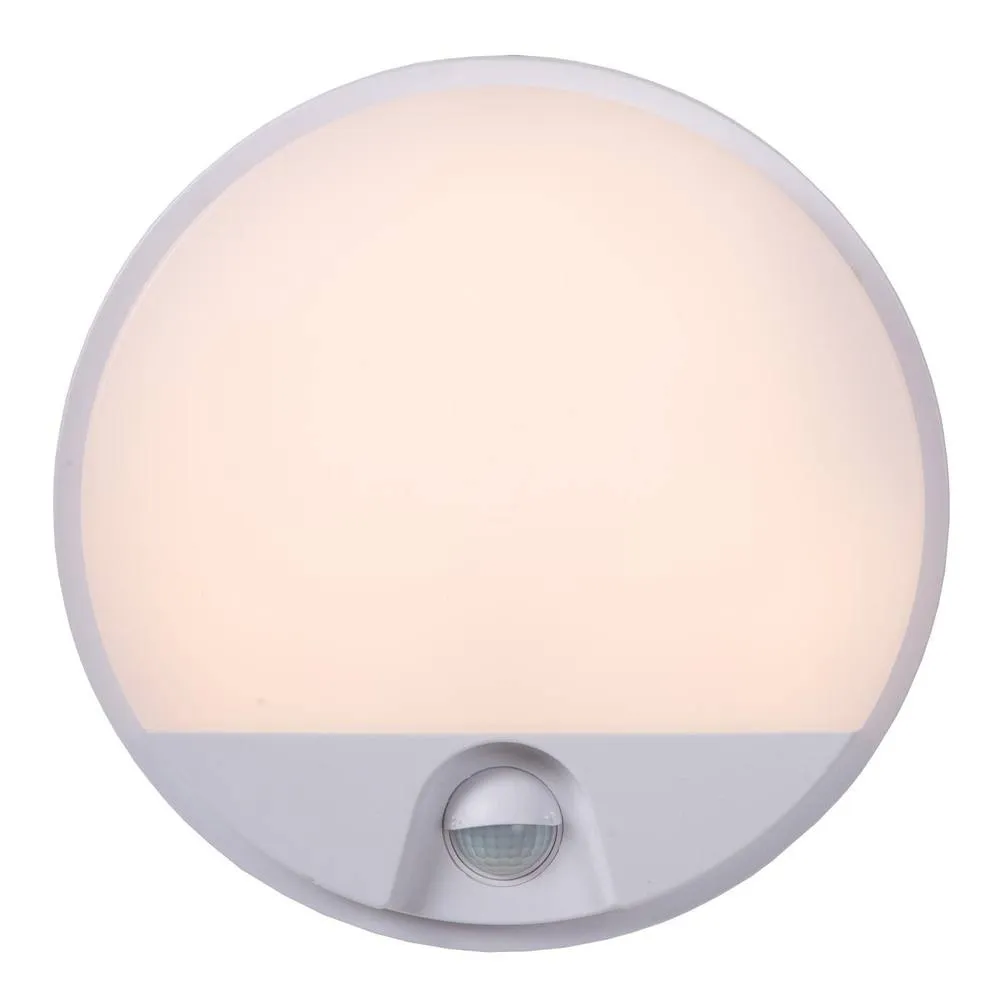 Netlighting Lucide HUPS IR PIR Wall light Outdoor LED 1x10W 3000K IP54 White 3