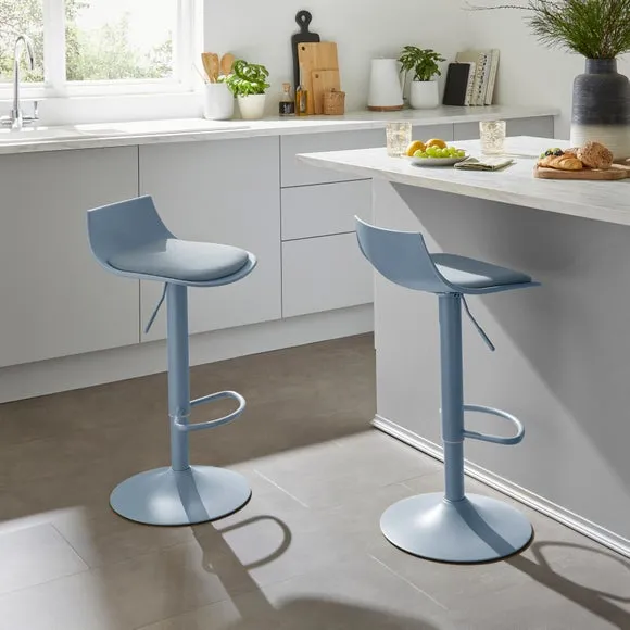 Dallis Height Adjustable Barstool, Fabric 2