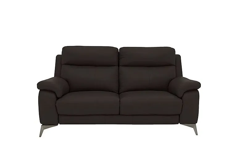 Missouri 2 Seater Leather Sofa - Dark Chocolate