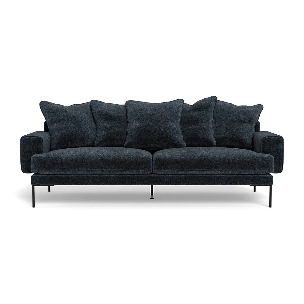 Heal's Torrington 4 Seater Sofa Boucle Velvet Space Black Feet 1