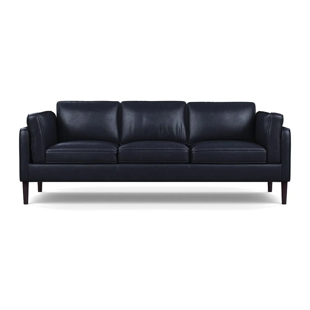 Heal's Sonno 4 Seater Leather Stonewash Black 263 Wenge Black Feet 1