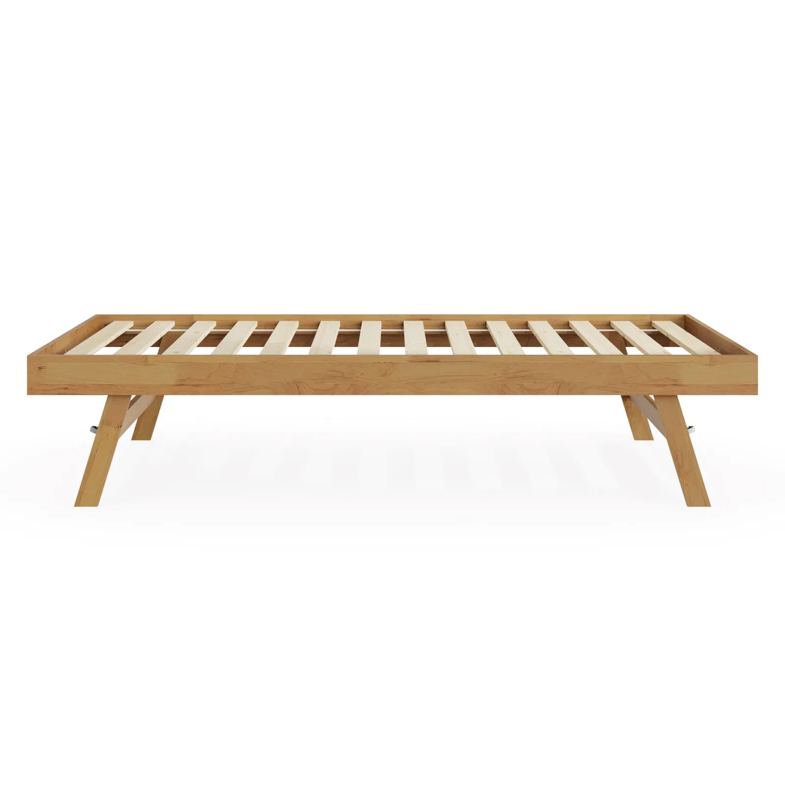 GFW Madrid Wooden Trundle Bed in Light Oak 2