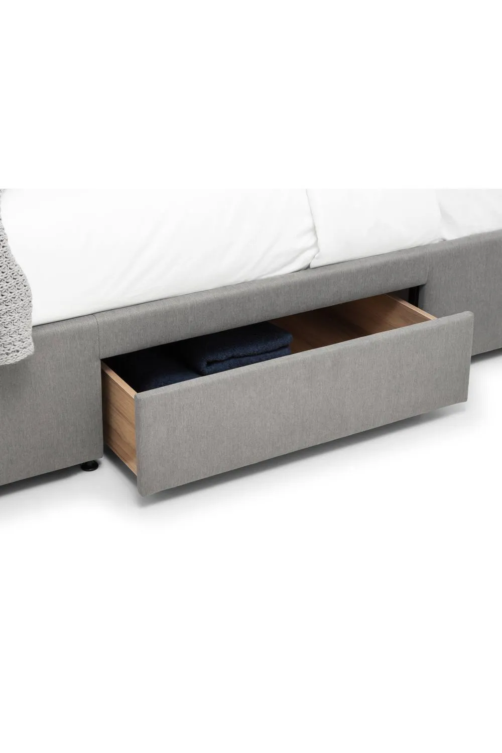 Julian Bowen Fullerton Upholstered Storage Bed with 4 Drawers in Grey 5