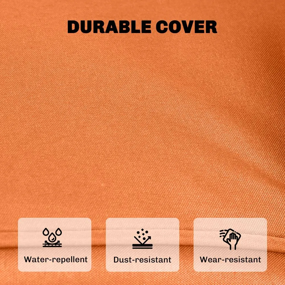 OUTSUNNY Replacement Cushions for Outdoor Furniture Garden Seat Cushion Pad in Orange 5