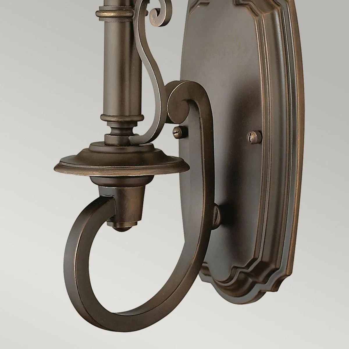 Netlighting Plymouth 1 Light Indoor Wall Light Olde Bronze E14 in Brown 3