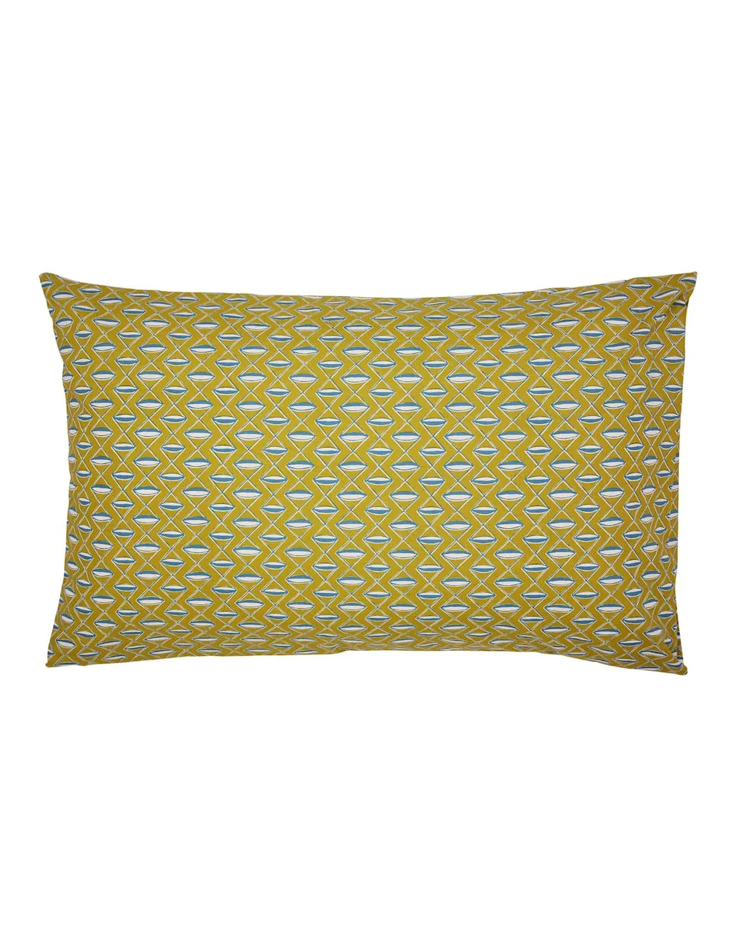 LAND & SHORE 2 Pack Pure Cotton Raven Stripe Pillowcases Yellow Mix