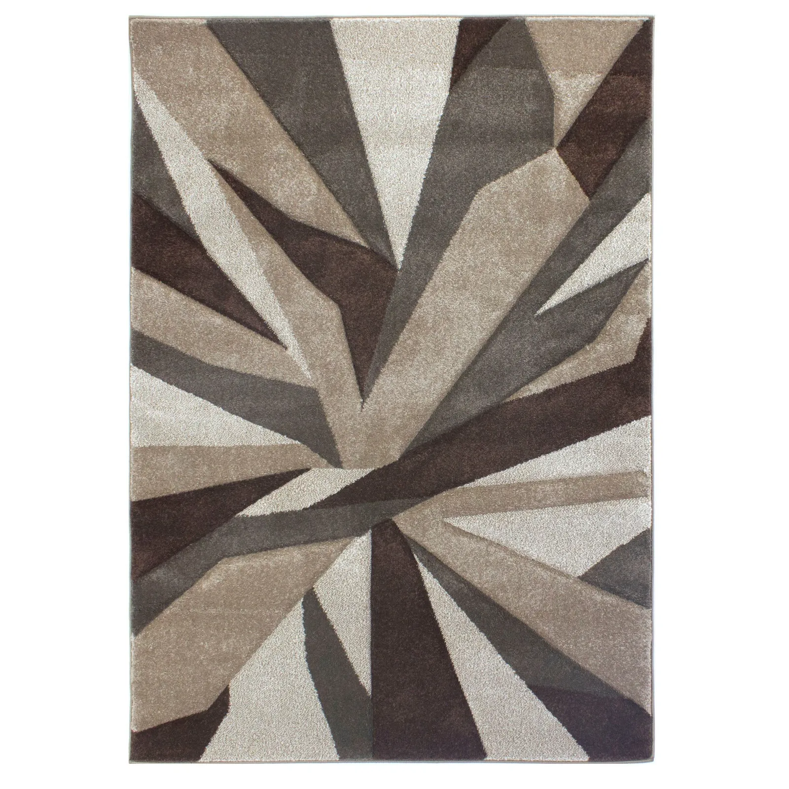 Shatter Hand Carved Rug Brown