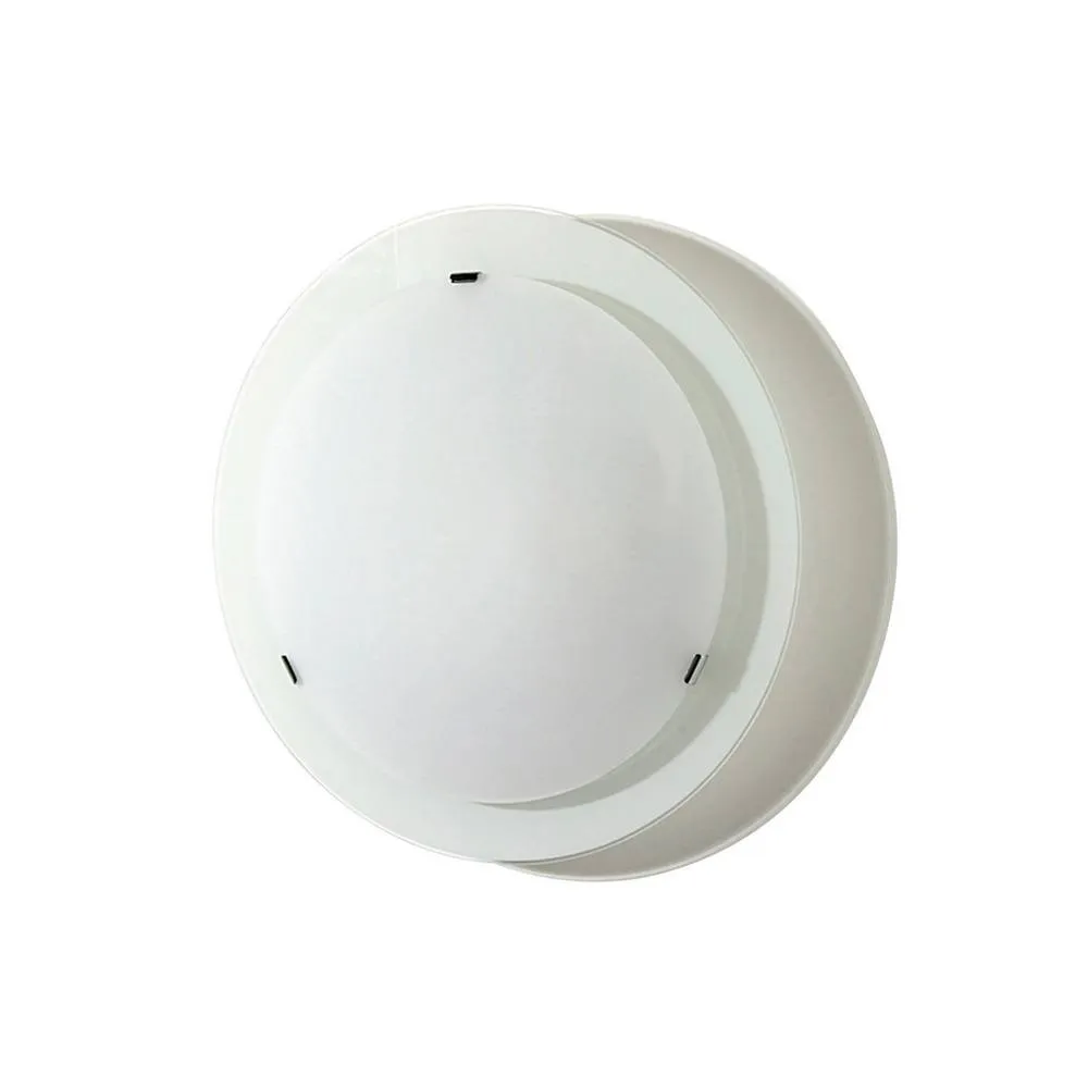 Netlighting Ruby Flush Fitting Small Round Satin Nickel in Grey