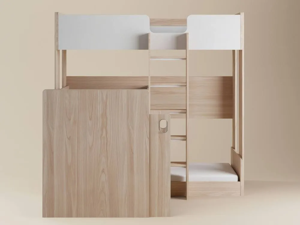 Flair Bode Triple Sleeper Bed in Light Oak 6