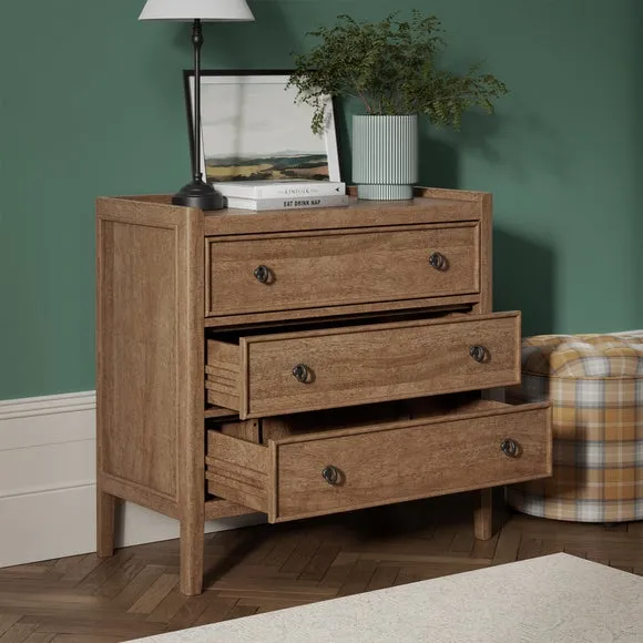 Portland 3 Drawer Chest, Mango Wood 3