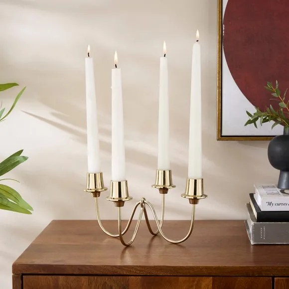 Gold Candelabra Multi Candlestick Holder