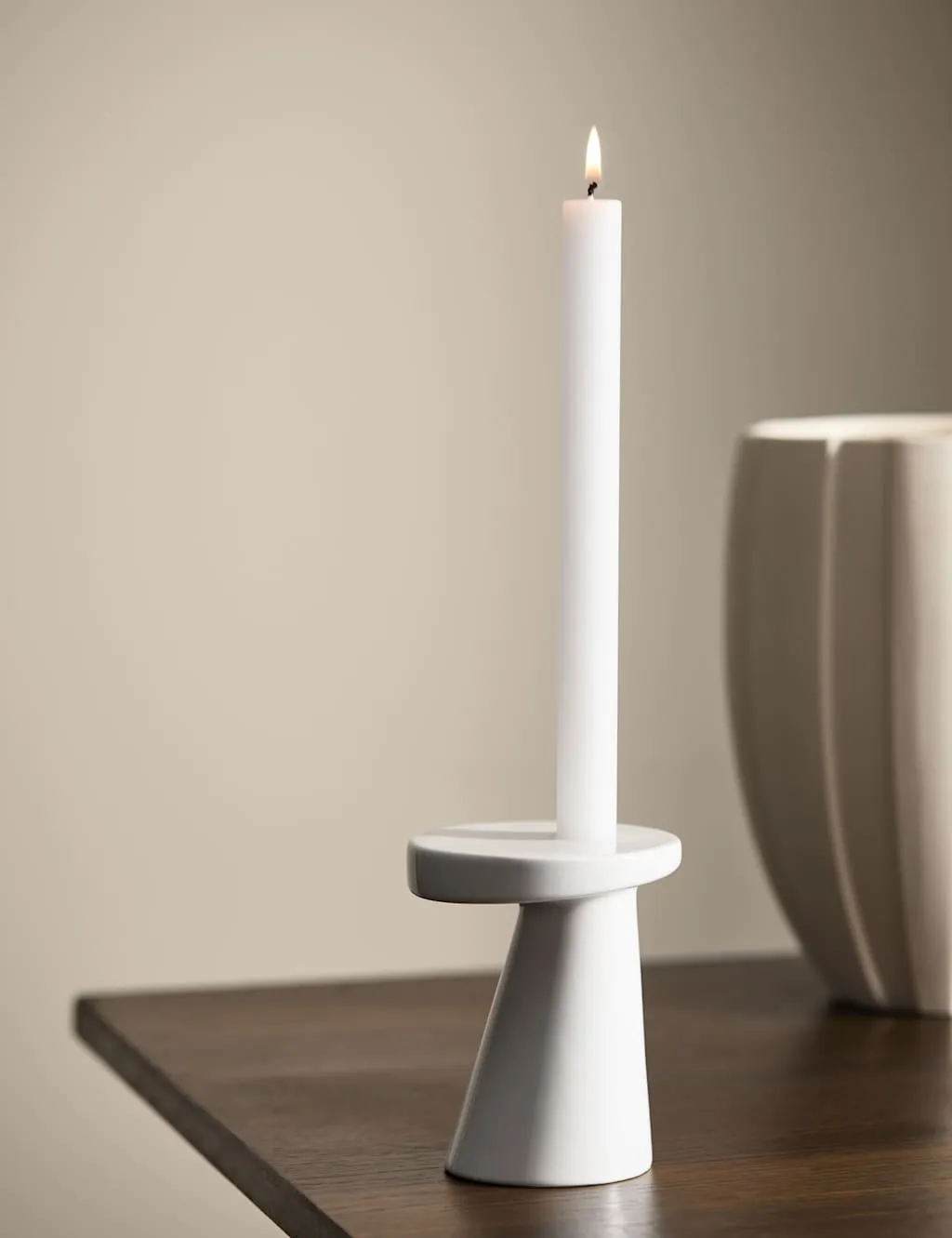 M&S X Kelly Hoppen Set of 4 Dinner Candles White