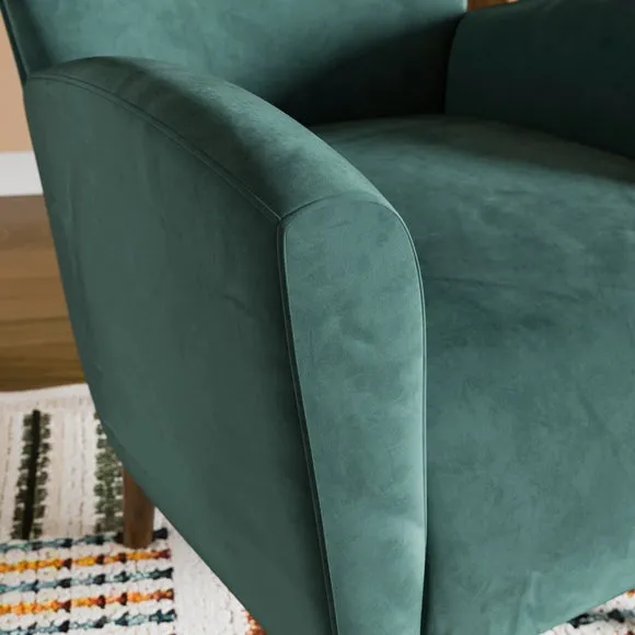 Sven Modern Velvet Wing Chair 4