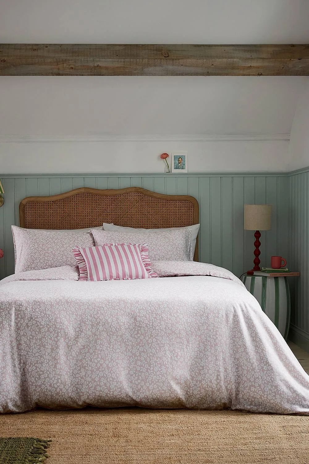 Helena Springfield 'Rosebud' Brushed Cotton Duvet Cover Set in Pink