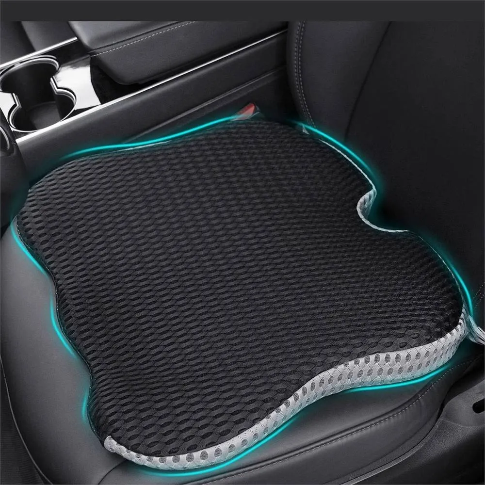 Nordara Memory Foam Wedge Seat Cushion for Car Driver & Office Chair in Black