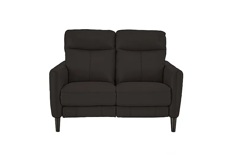 Compact Collection Petit 2 Seater Leather Sofa - Dark Chocolate