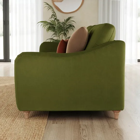 Hattie Matte Plush Velvet 3 Seater Sofa 2