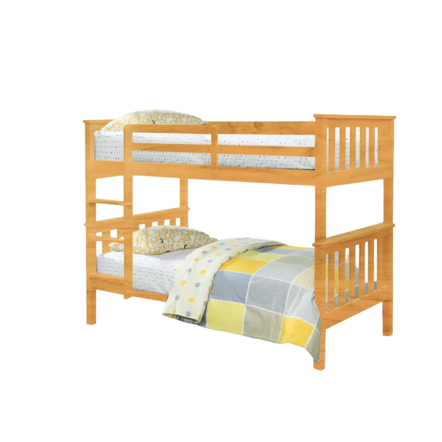 Comfy Living Ltd Premium 3ft Wooden Bunkbed In Various Colours in Light Brown 2